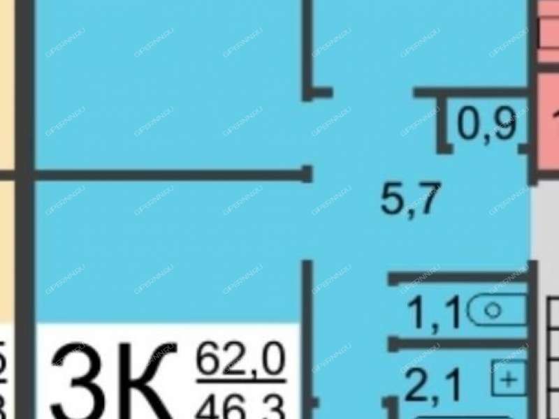 трёхкомнатная квартира на улице Военных Комиссаров дом 5