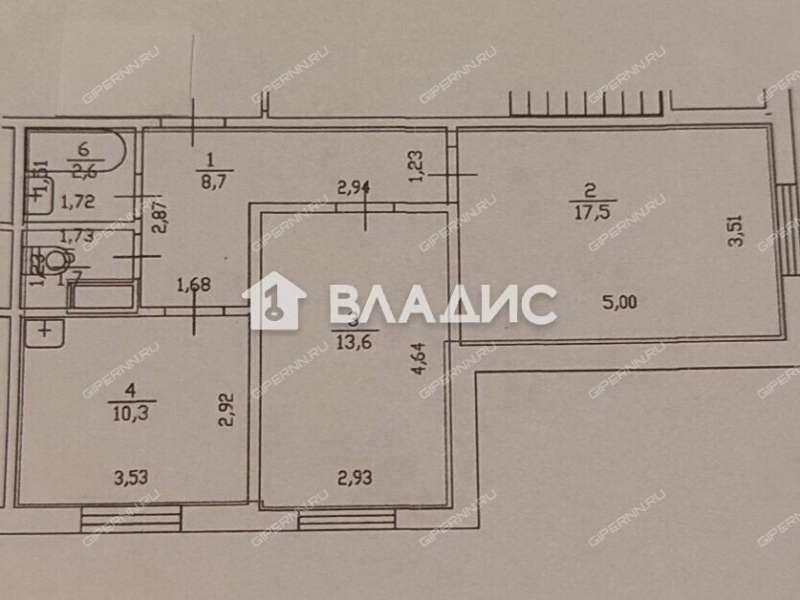 двухкомнатная квартира на улице Дружаева дом 1Б