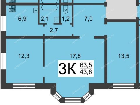 3-komnatnaya-ul-vasileva-d-36 фото