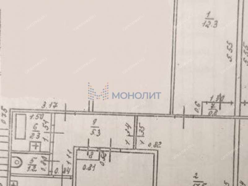 трёхкомнатная квартира на Народной улице дом 38