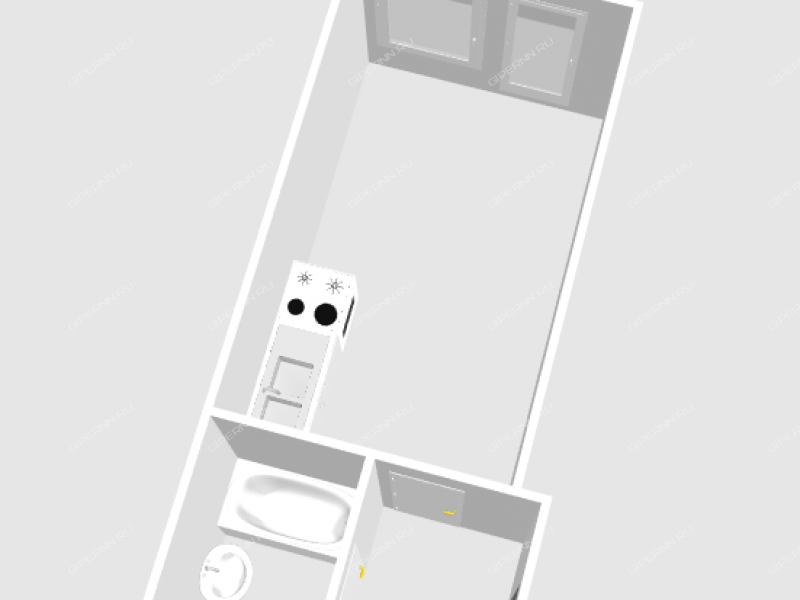 квартира-студия на Космической улице дом 34 к1