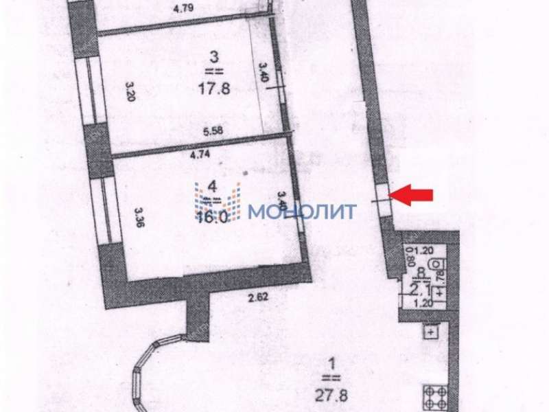 трёхкомнатная квартира на улице Коминтерна дом 139