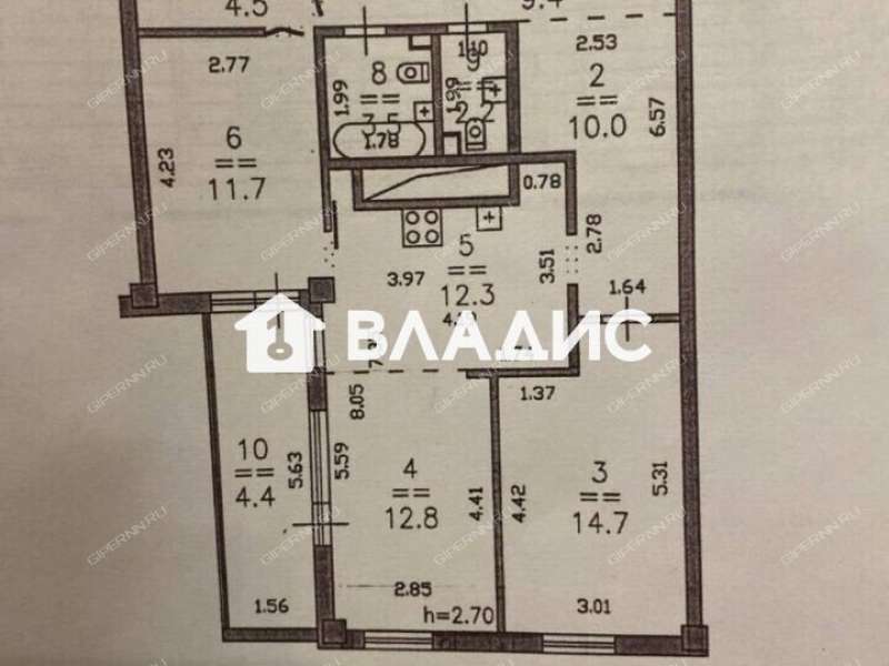 трёхкомнатная квартира на улице Тимирязева дом 35