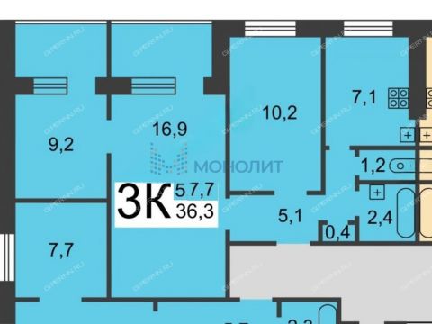 3-komnatnaya-pl-komsomolskaya-d-6-k1 фото