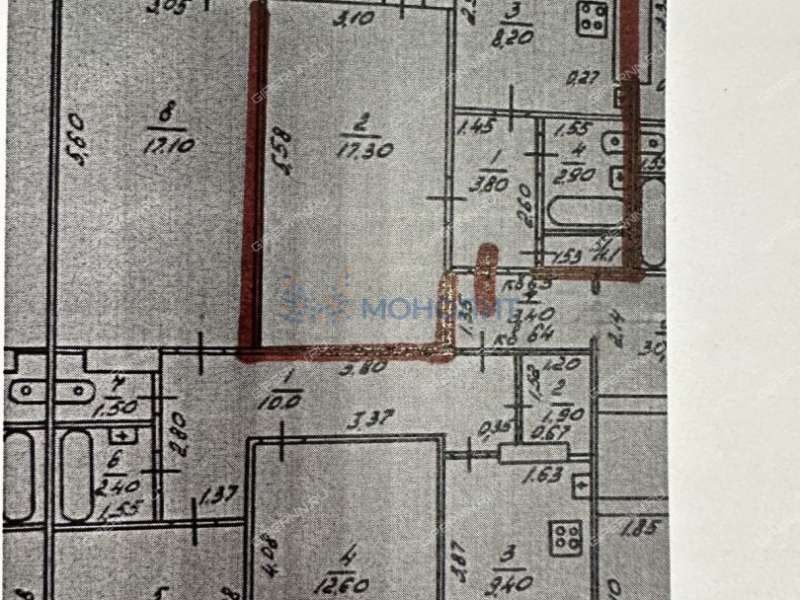 однокомнатная квартира на улице Богдановича дом 7 к1