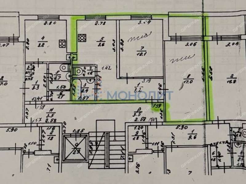 двухкомнатная квартира на Комсомольской улице дом 13