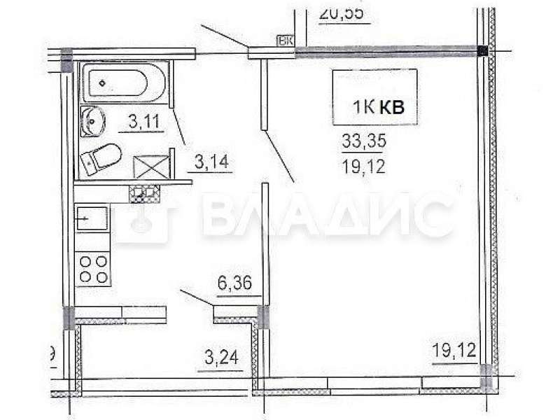 однокомнатная квартира в Инженерном проезде дом 3