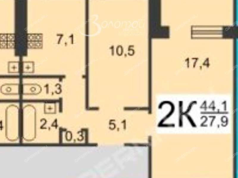 двухкомнатная квартира на улице Маршала Рокоссовского дом 8