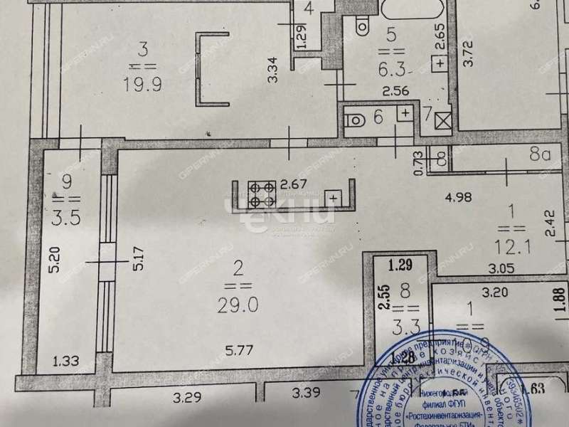 двухкомнатная квартира на улице Бринского дом 6