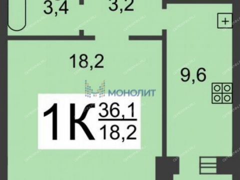1-komnatnaya-ul-chelyuskincev-d-20 фото