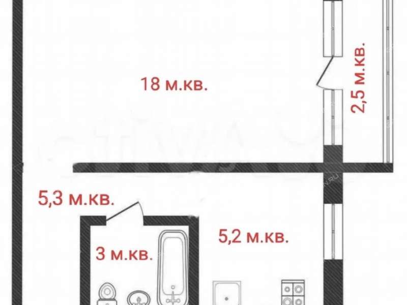 однокомнатная квартира на Сормовском шоссе дом 10