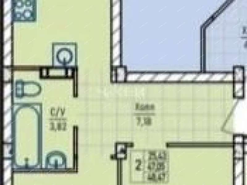 двухкомнатная квартира в новостройке в Инженерном проезде