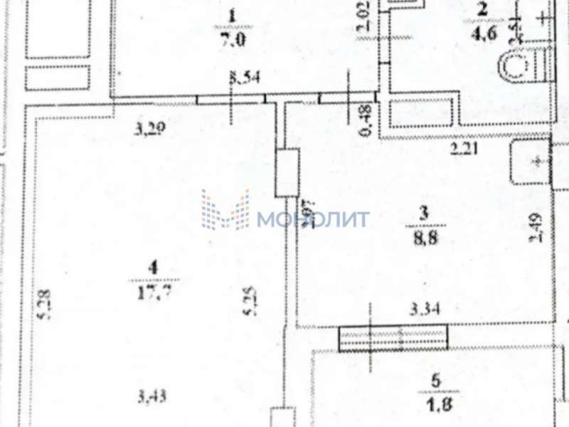 однокомнатная квартира на Окской улице дом 3