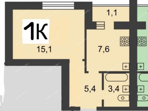 1-komnatnaya-ul-rimskogo-korsakova-d-53 фото