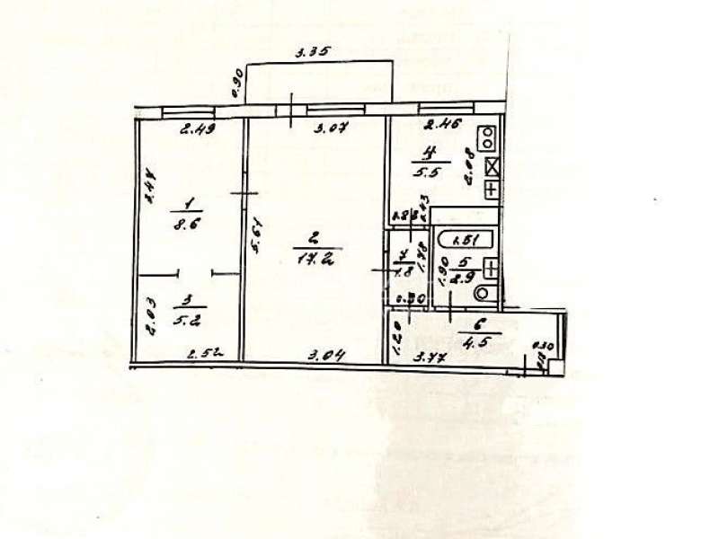 двухкомнатная квартира на улице Никиты Рыбакова дом 18