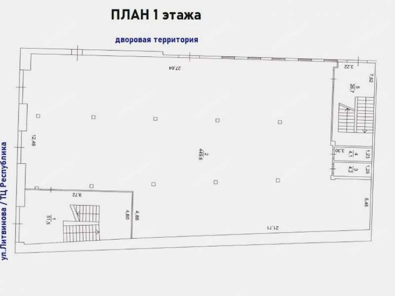 помещение под торговую площадь на Литвинова ул, д.20
